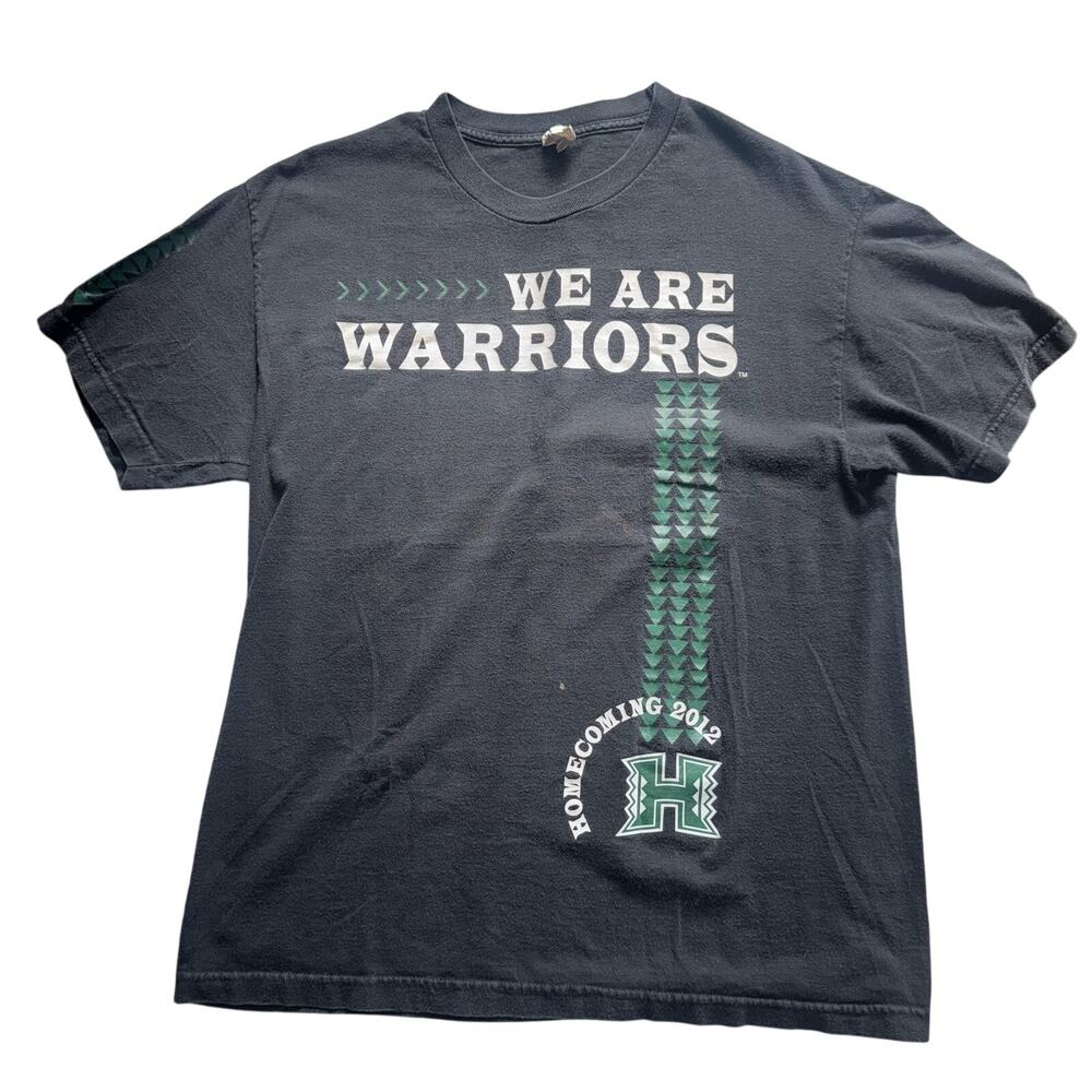 HAWAII WARRIORS HOMECOMING 2012 T SHIRT BLACK GRAPHIC TEE MEN’S SIZE L